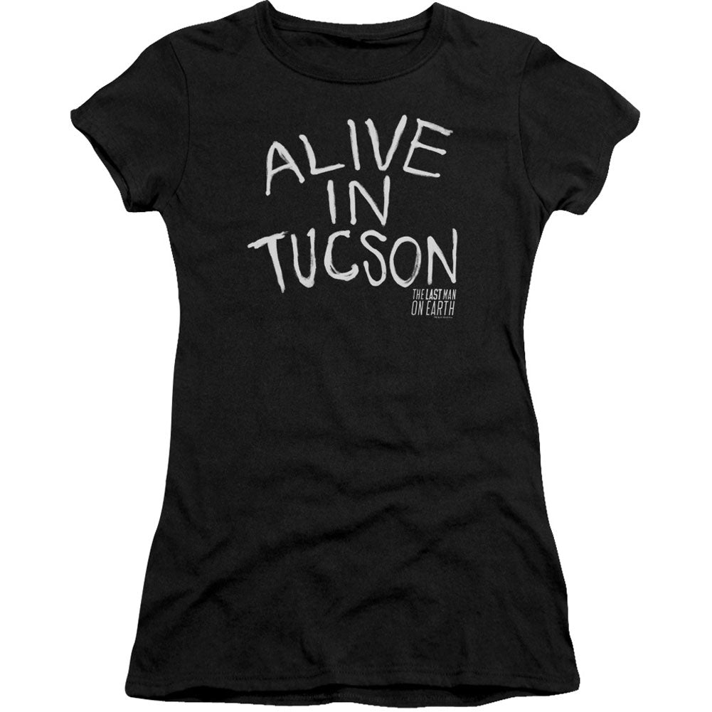 Last Man On Earth Alive In Tucson Cap Sleeve Junior Top Front