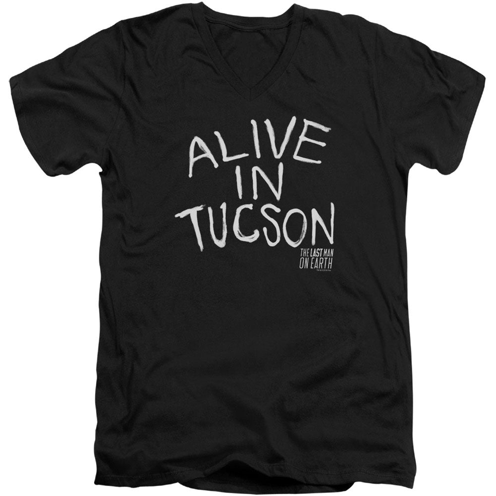 Last Man On Earth Alive In Tucson Adult V-Neck Slim Fit T-shirt Front