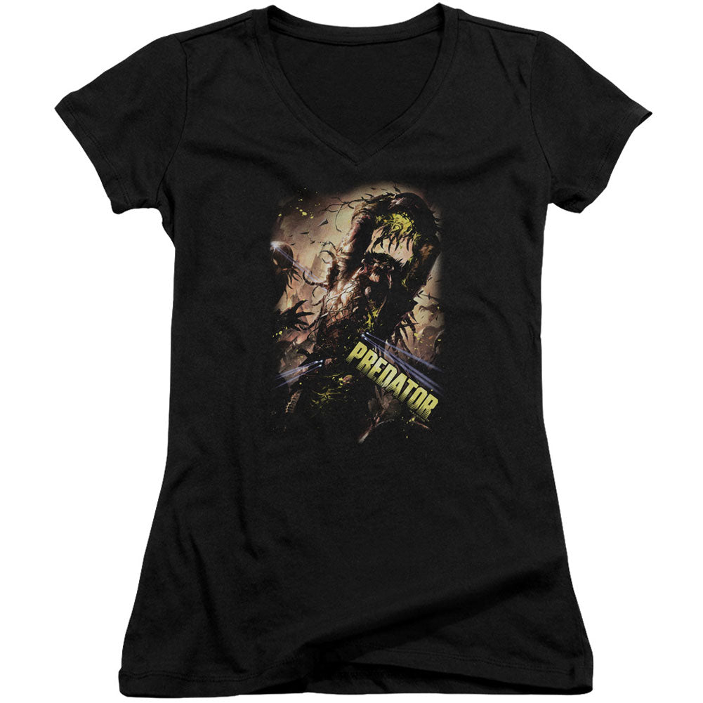Predator Heads Up V-Neck Junior Top Front