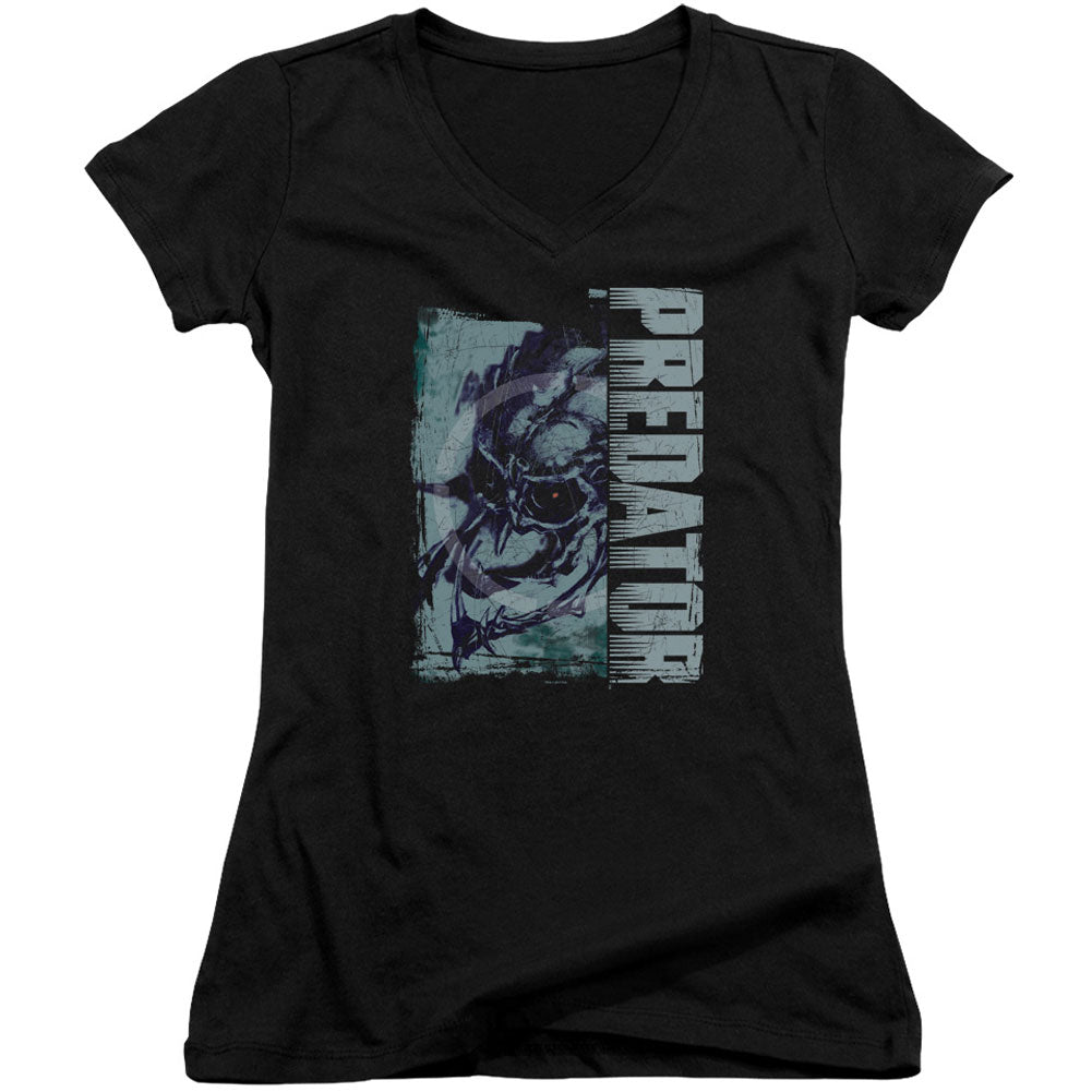 Predator Yautja Skull V-Neck Junior Top Front