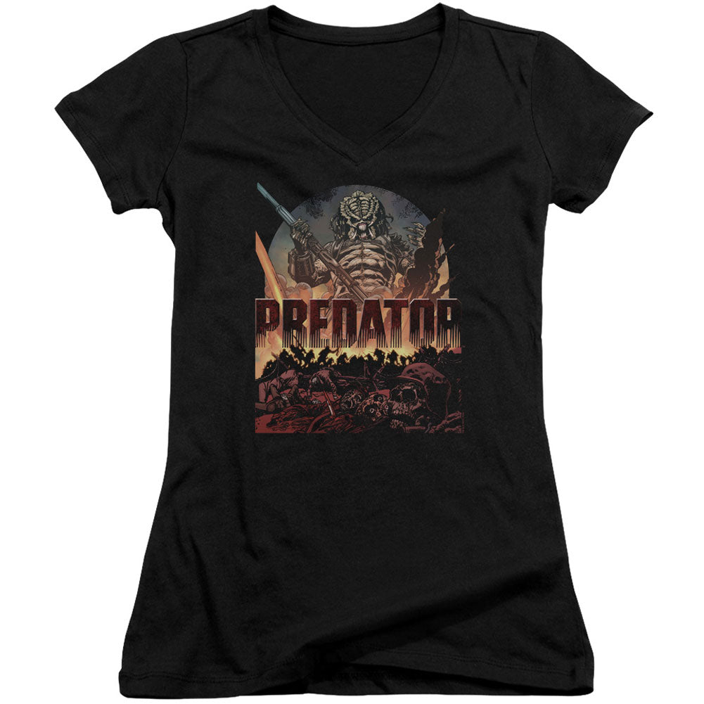 Predator Battle V-Neck Junior Top Front