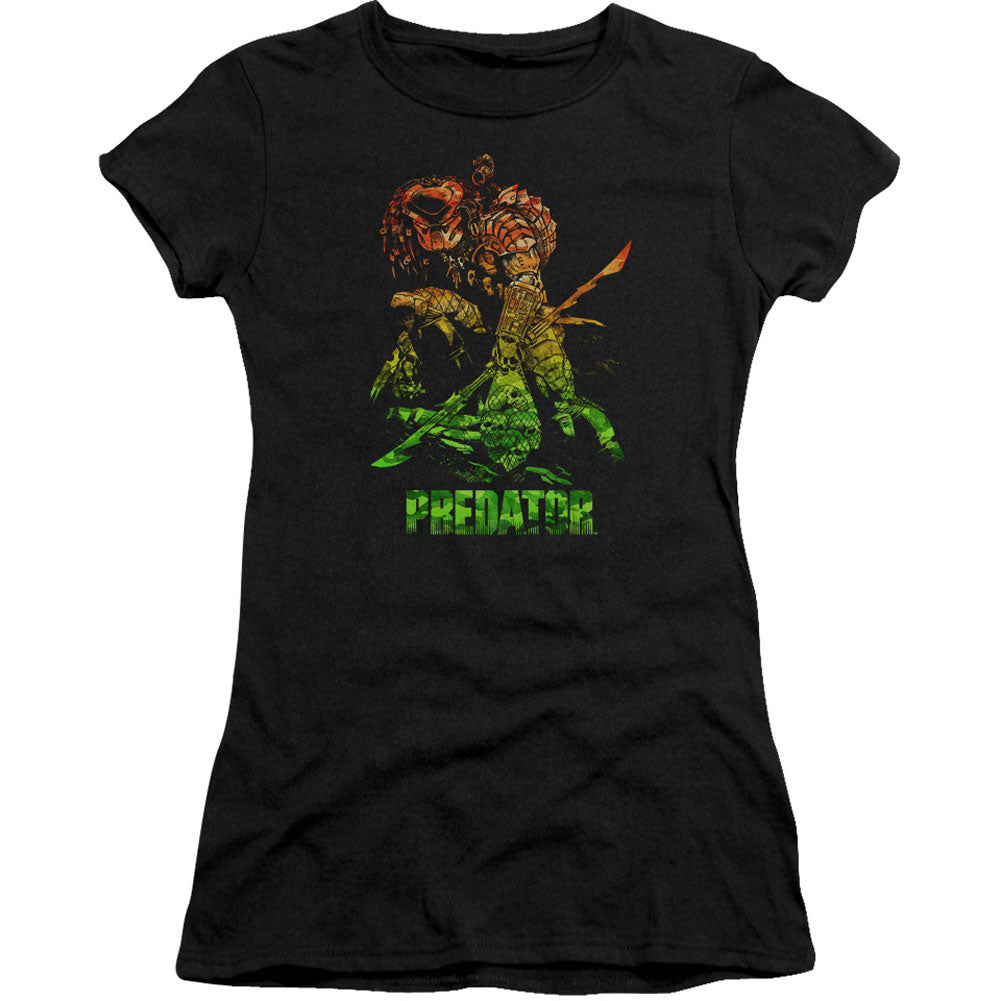 Camo Predator Cap Sleeve Junior Top Front