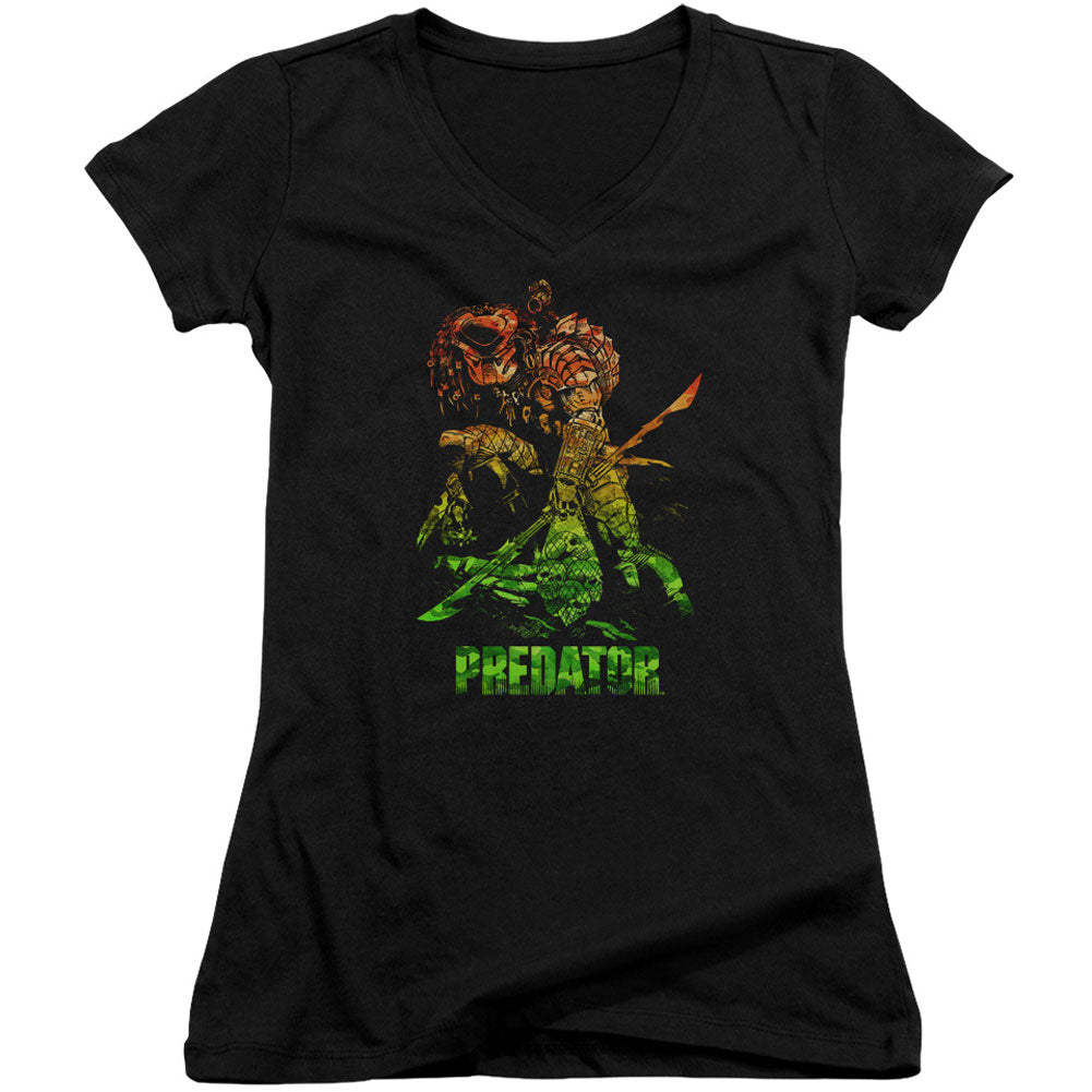 Camo Predator V-Neck Junior Top Front