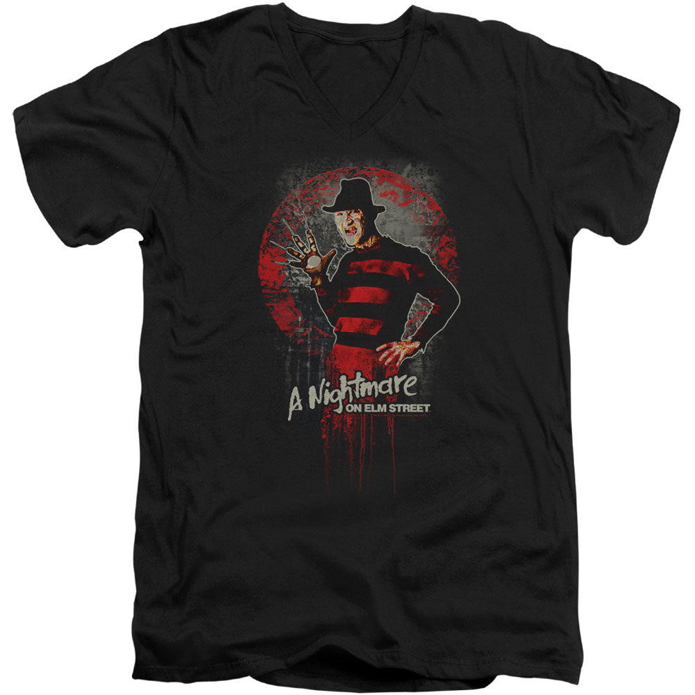 Nightmare On Elm Street This Is God Adult V-Neck Slim Fit T-shirt Front