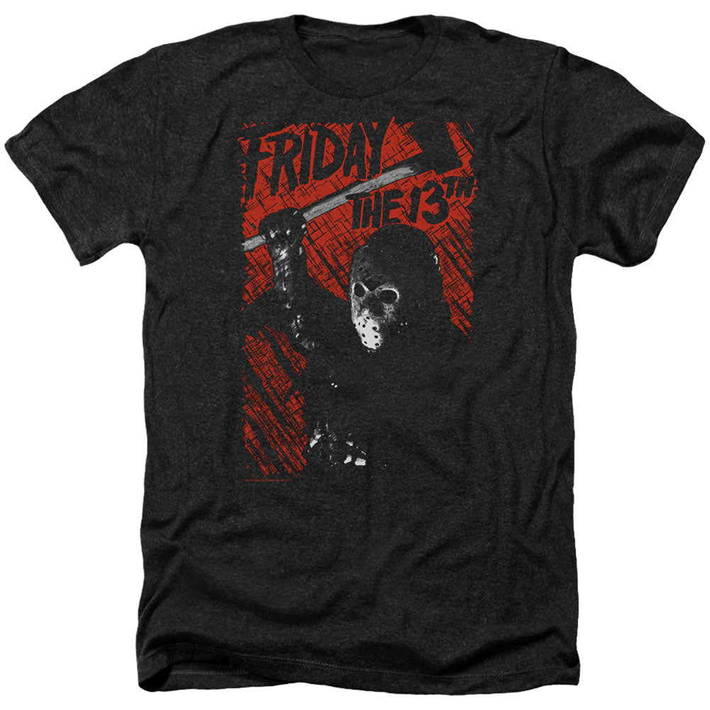 Friday The 13th Jason Lives Adult Heather 40% Poly T-shirt Front