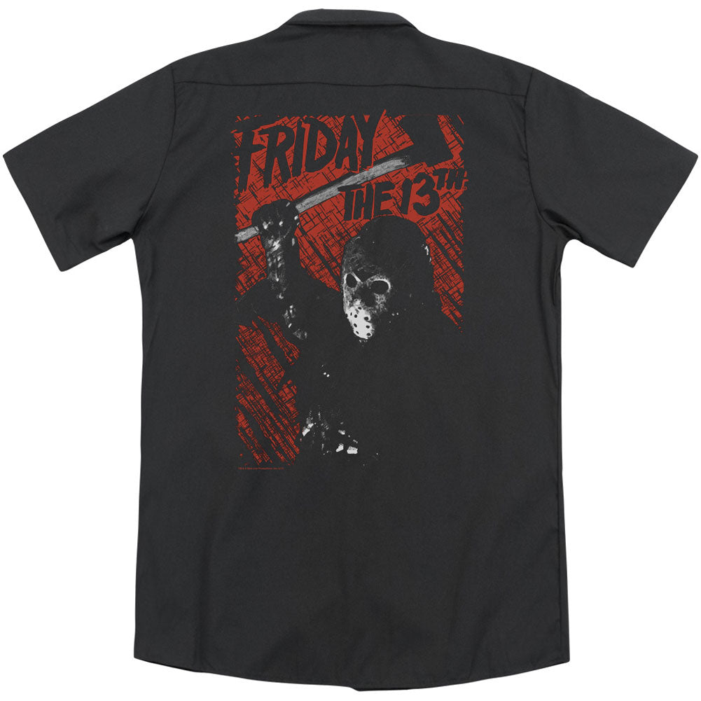 Friday The 13th Jason Lives (Back Print) Workshirt Back