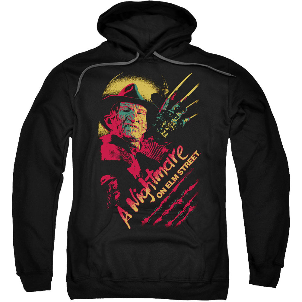 Nightmare On Elm Street Freddy Claws Adult 25% Poly Hooded Sweatshirt Front