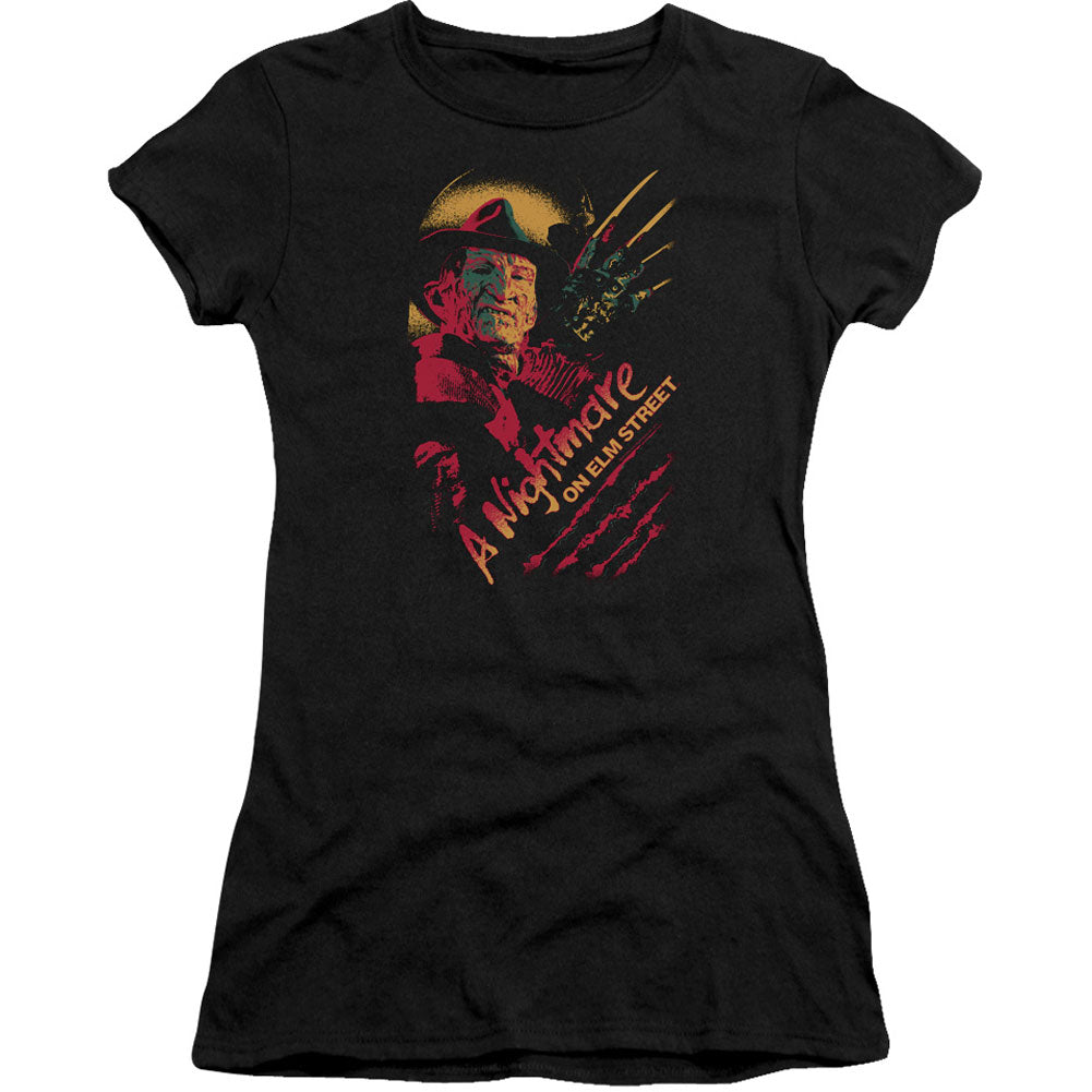 Nightmare On Elm Street Freddy Claws Cap Sleeve Junior Top Front