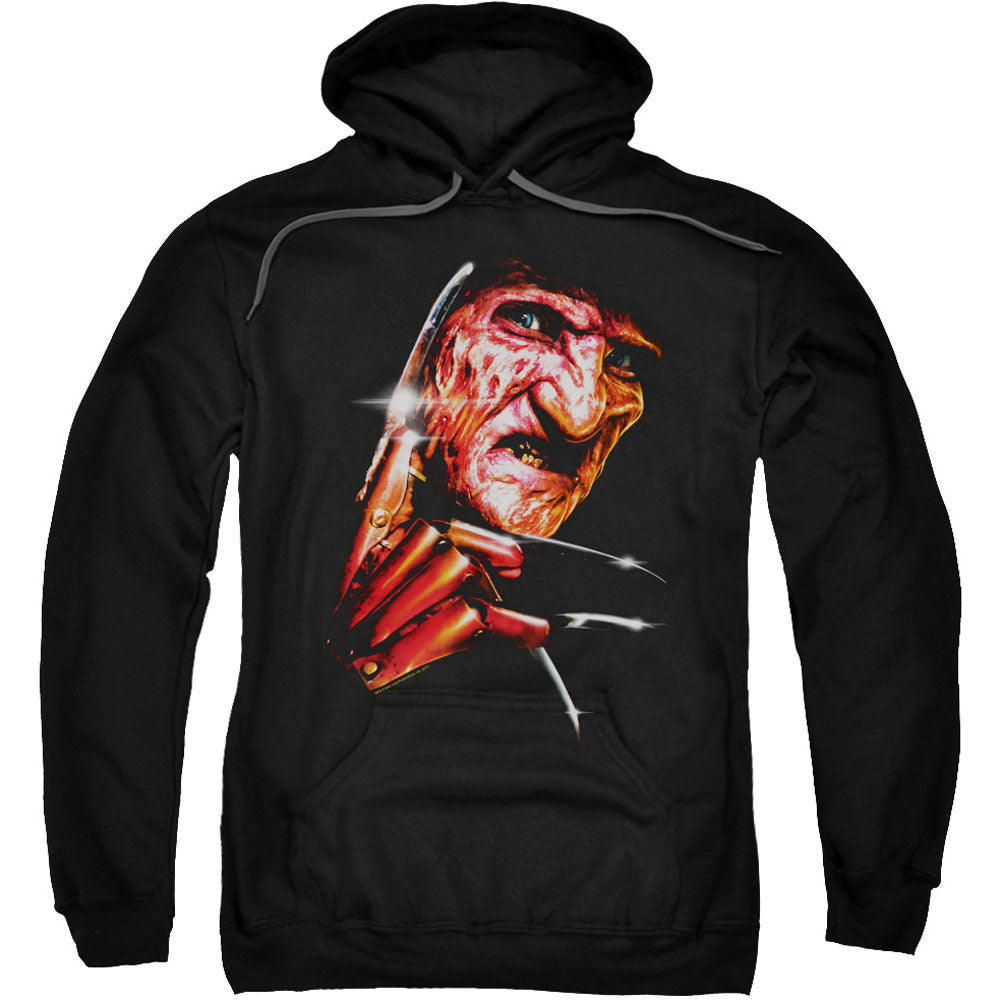 Nightmare On Elm Street Freddys Face Adult 25% Poly Hooded Sweatshirt Front
