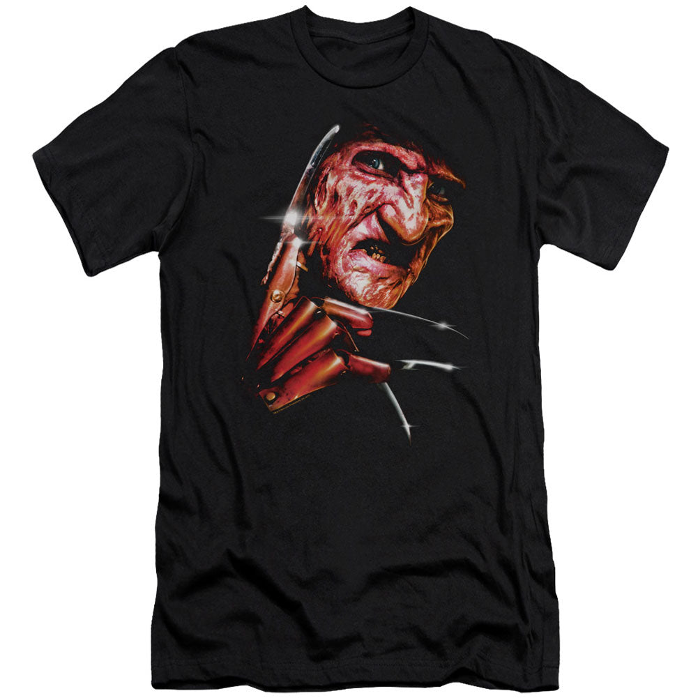 Nightmare On Elm Street Freddys Face Adult Slim Fit Slim Fit T-shirt Front