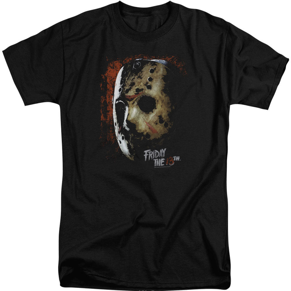 Friday The 13th Mask Of Death Adult Tall T-shirt Tall Front