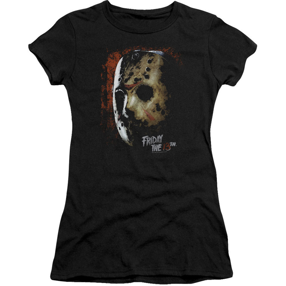 Friday The 13th Mask Of Death Cap Sleeve Junior Top Front