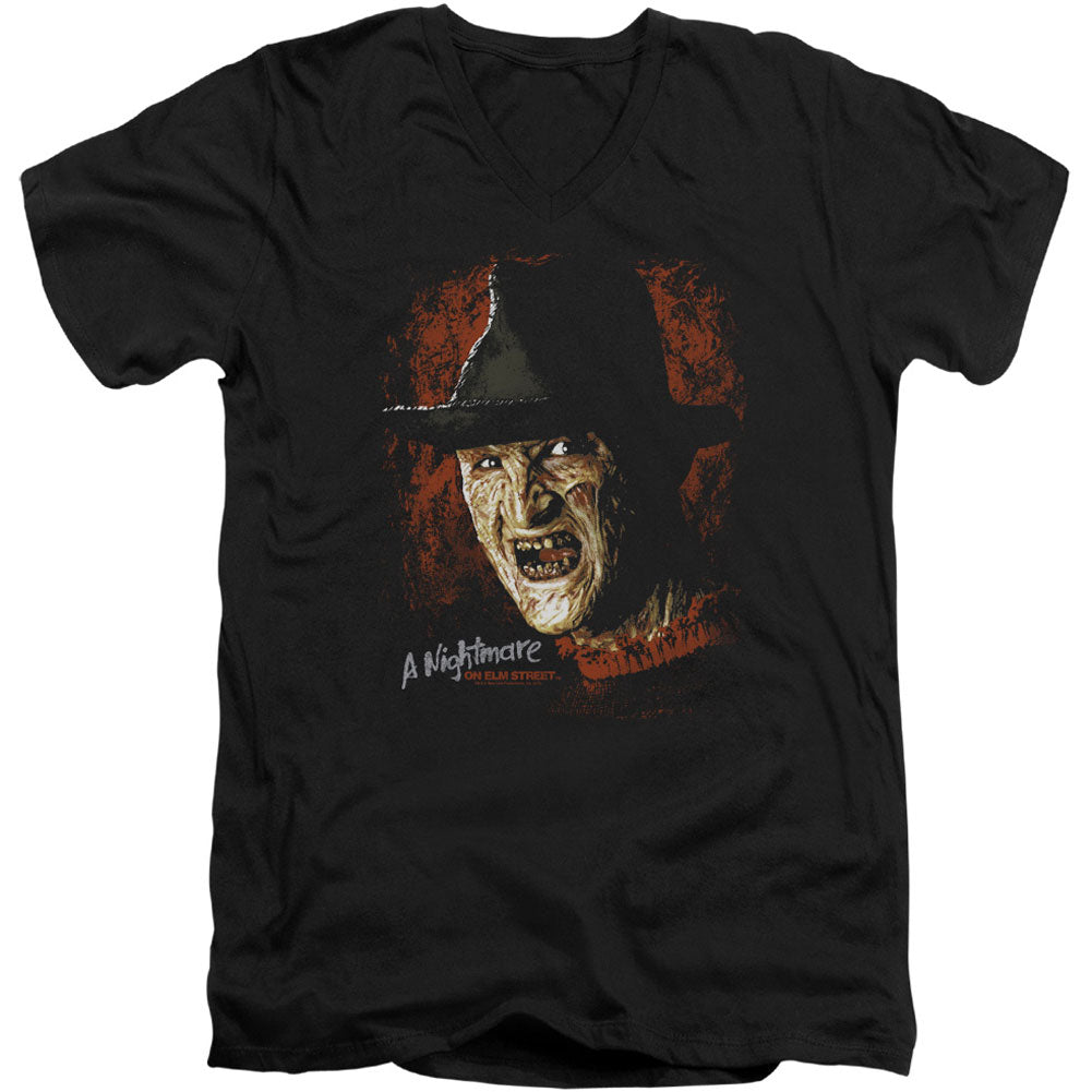 Nightmare On Elm Street Worst Nightmare Adult V-Neck Slim Fit T-shirt Front