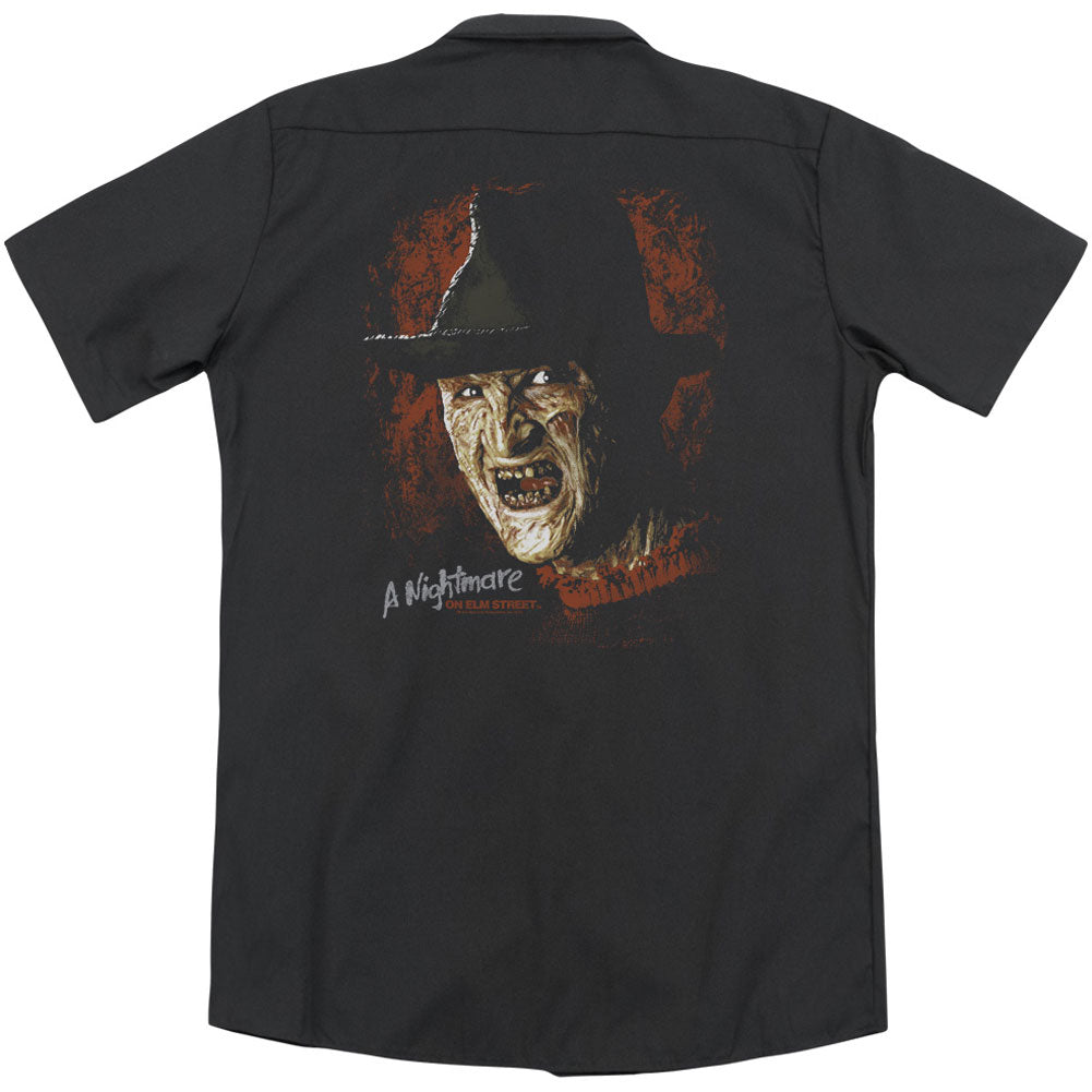 Nightmare On Elm Street Worst Nightmare (Back Print) Workshirt Back