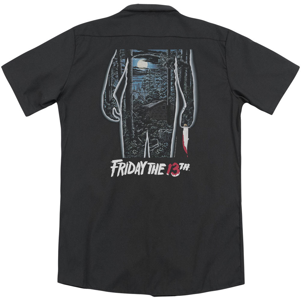 Friday The 13th 13th Poster (Back Print) Workshirt Back