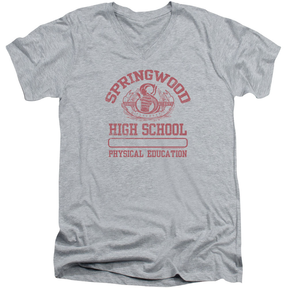 Nightmare On Elm Street Springwood High Adult V-Neck Slim Fit T-shirt Front