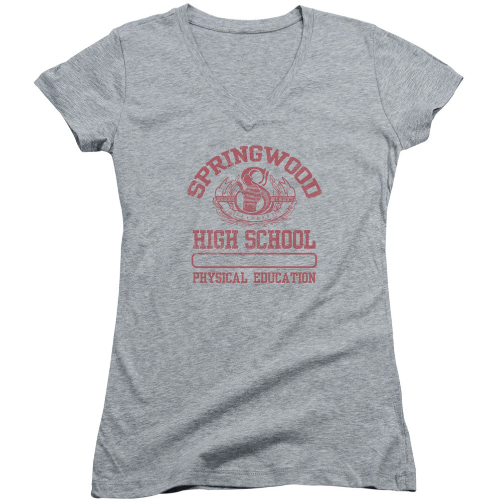 Nightmare On Elm Street Springwood High V-Neck Junior Top Front