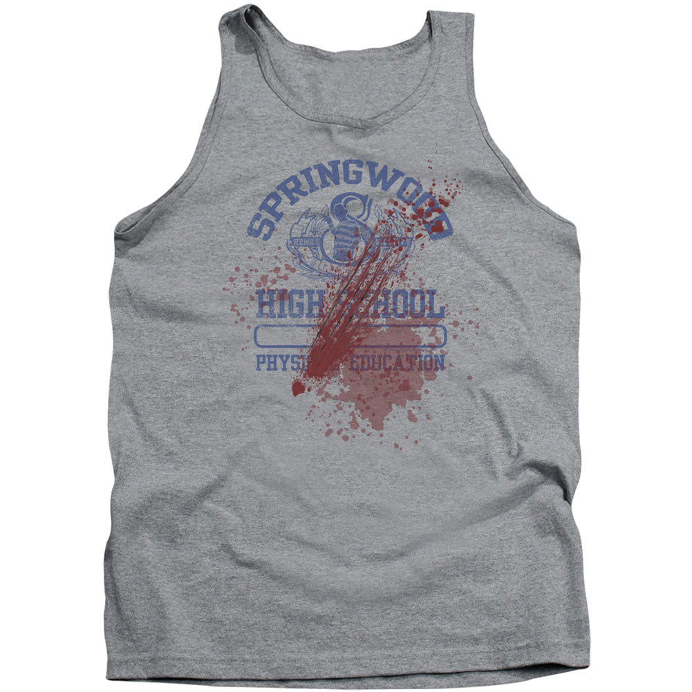 Nightmare On Elm Street Springwood High Victim Mens Tank Front