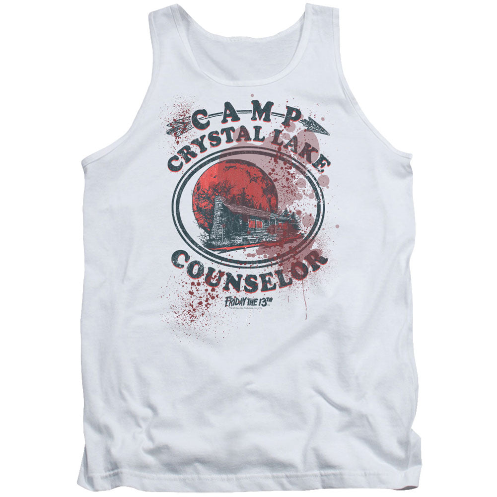 Friday The 13th Camp Counselor Victim Mens Tank Front
