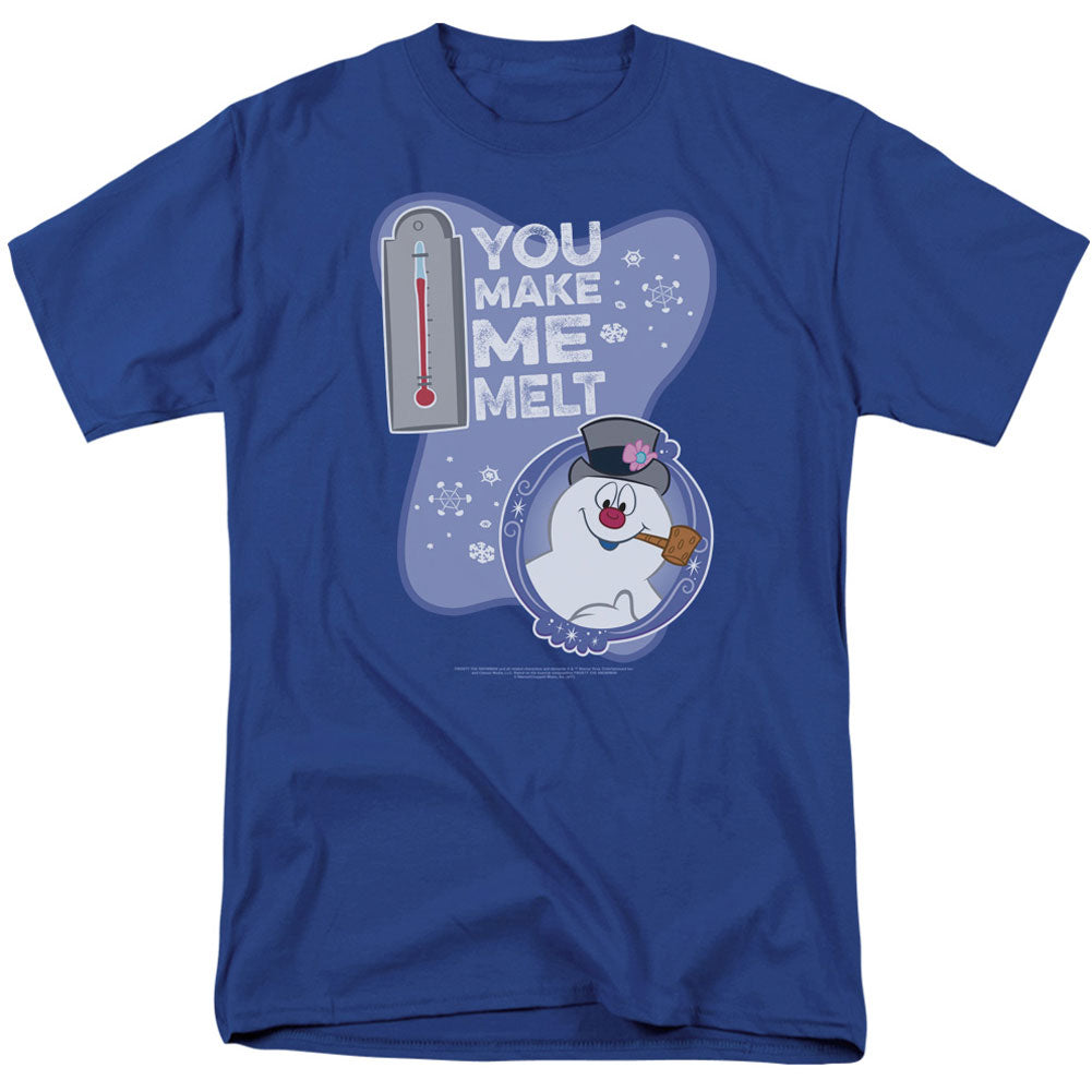 Frosty The Snowman Melt Adult T-shirt Front
