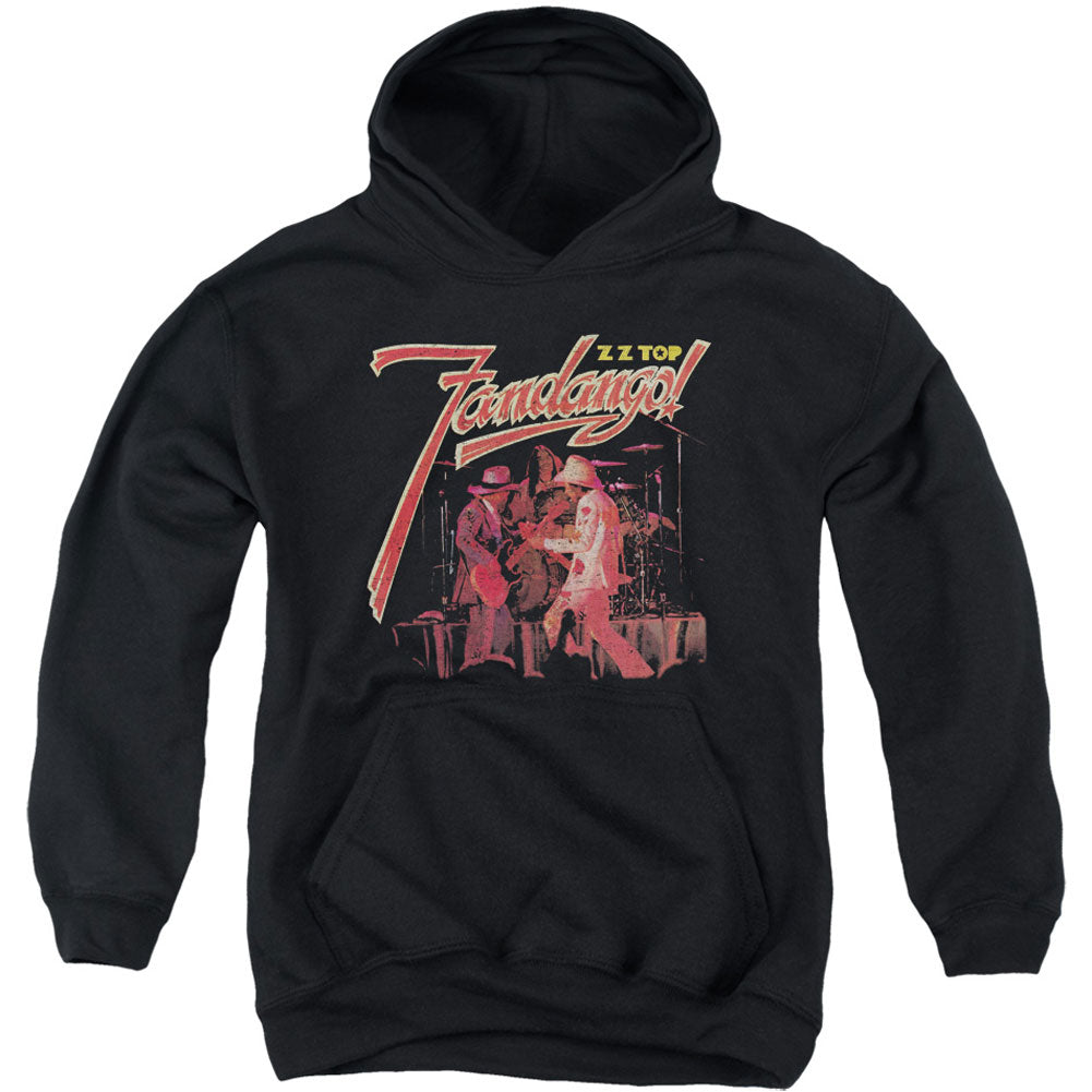 ZZ Top Fandango Youth 50% Poly Hooded Sweatshirt Front