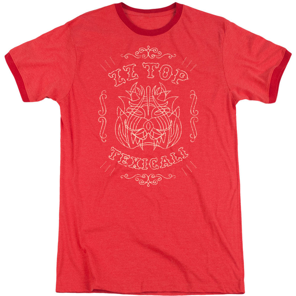 ZZ Top Texicali Demon Adult Ringer T-shirt Front