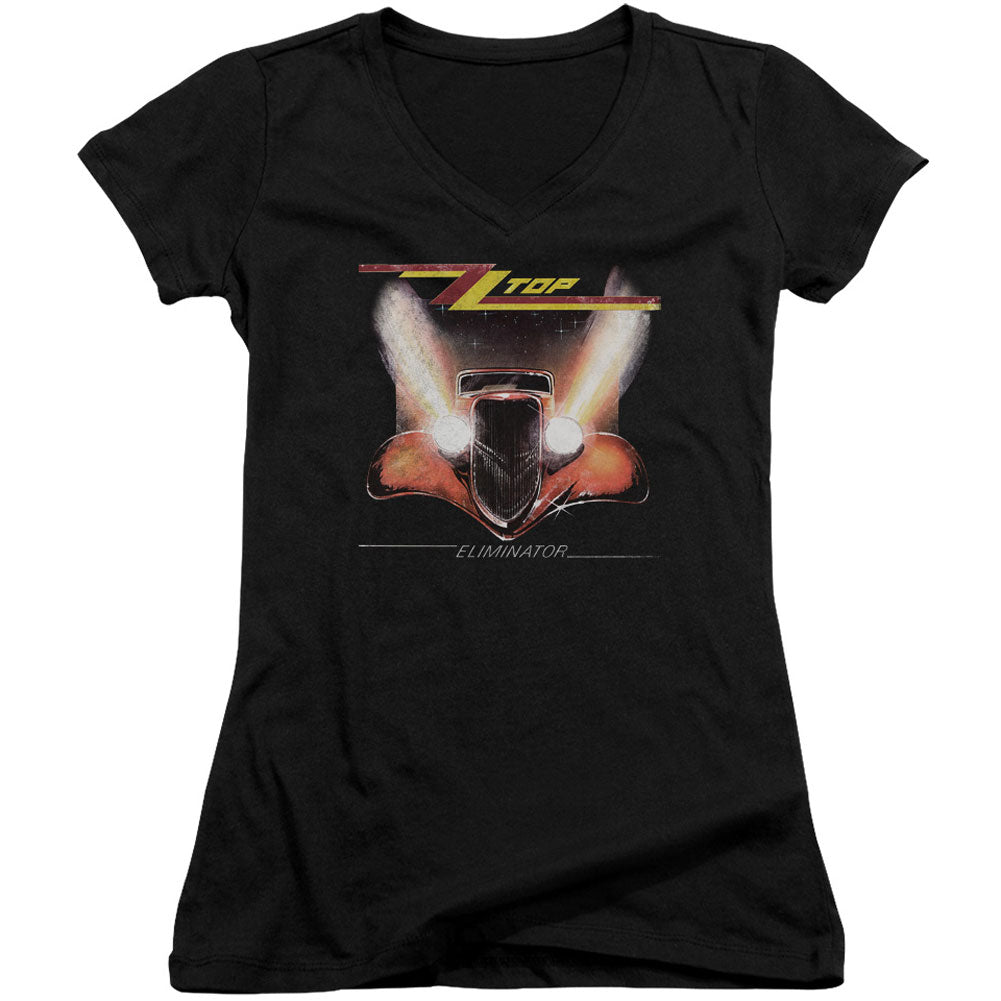 ZZ Top Eliminator Cover V-Neck Junior Top Front