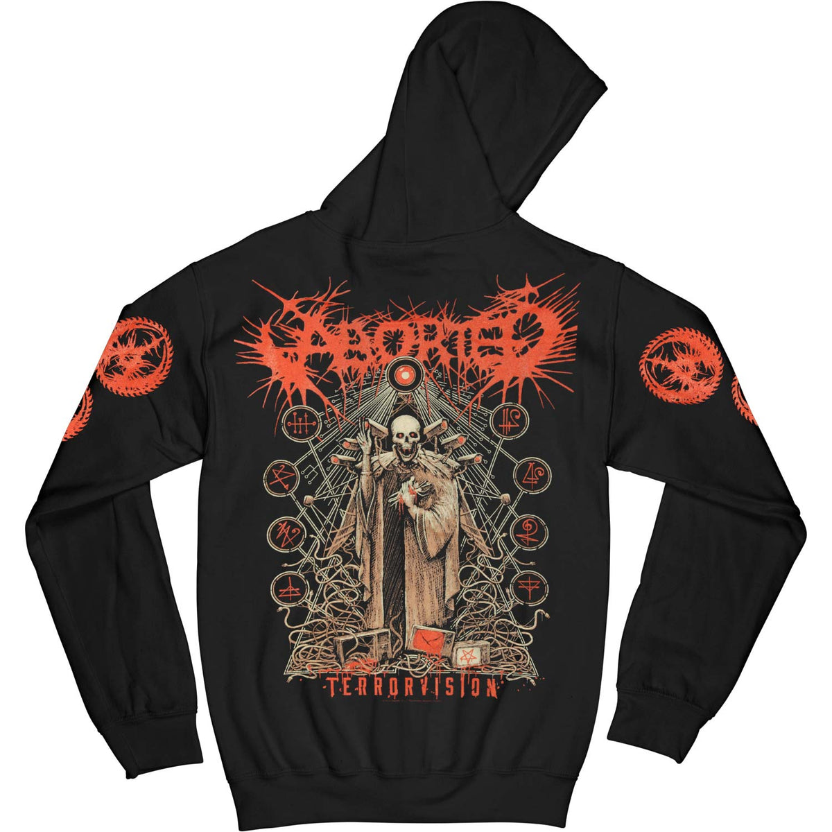 Aborted TerrorVision Zippered Hooded Sweatshirt Back