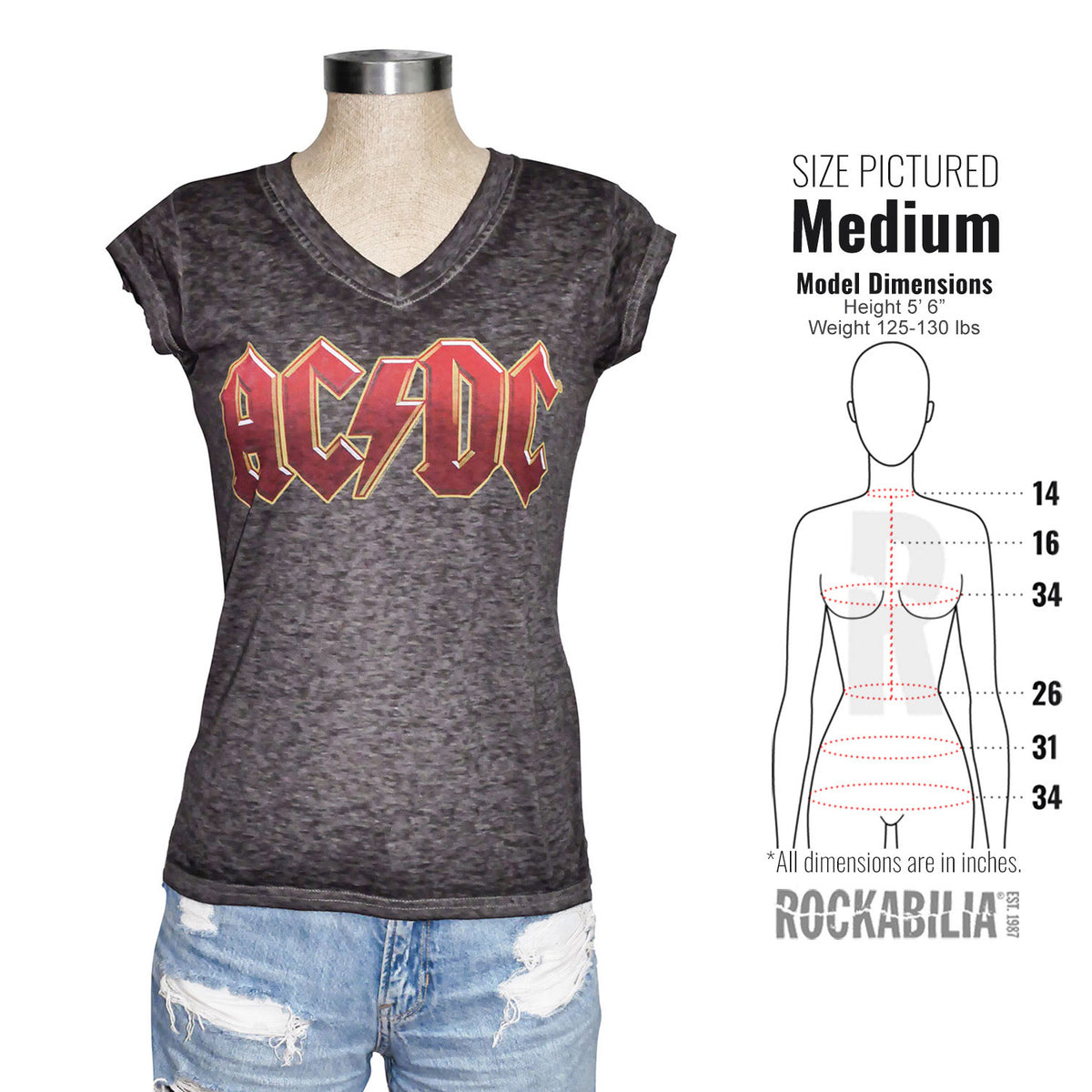 AC/DC Red Name Sleeveless Junior Tee Junior Top Alt 3