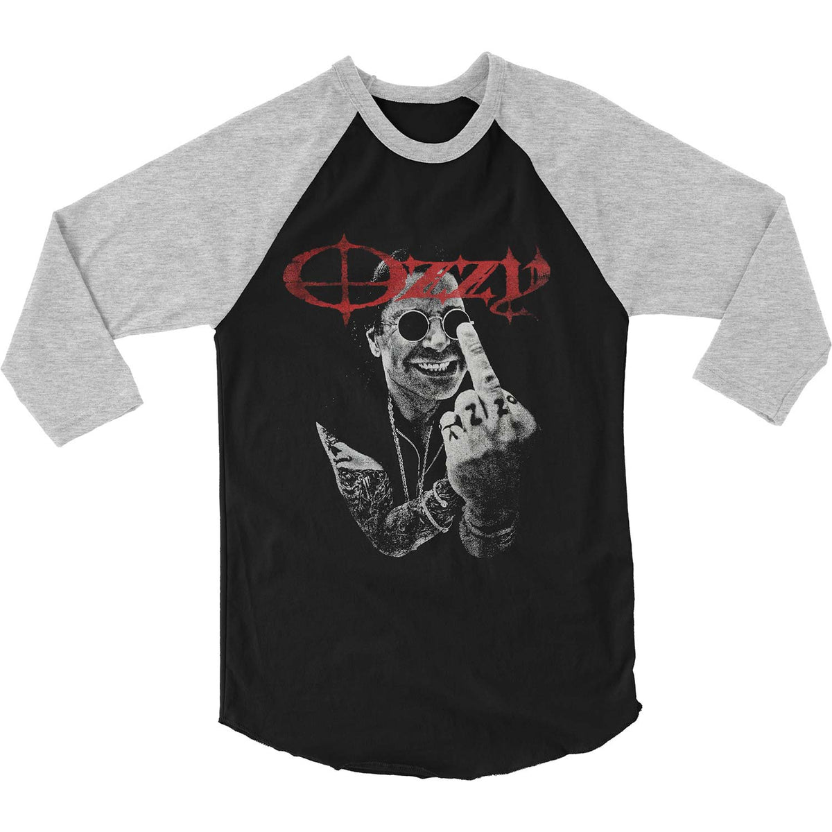 Ozzy Osbourne Finger Baseball Jersey Front