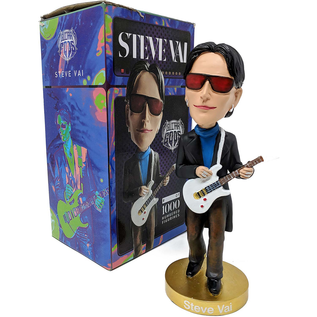 Steve Vai Guitar Gods Limited Edition Numbered Figurine Head Knocker Front