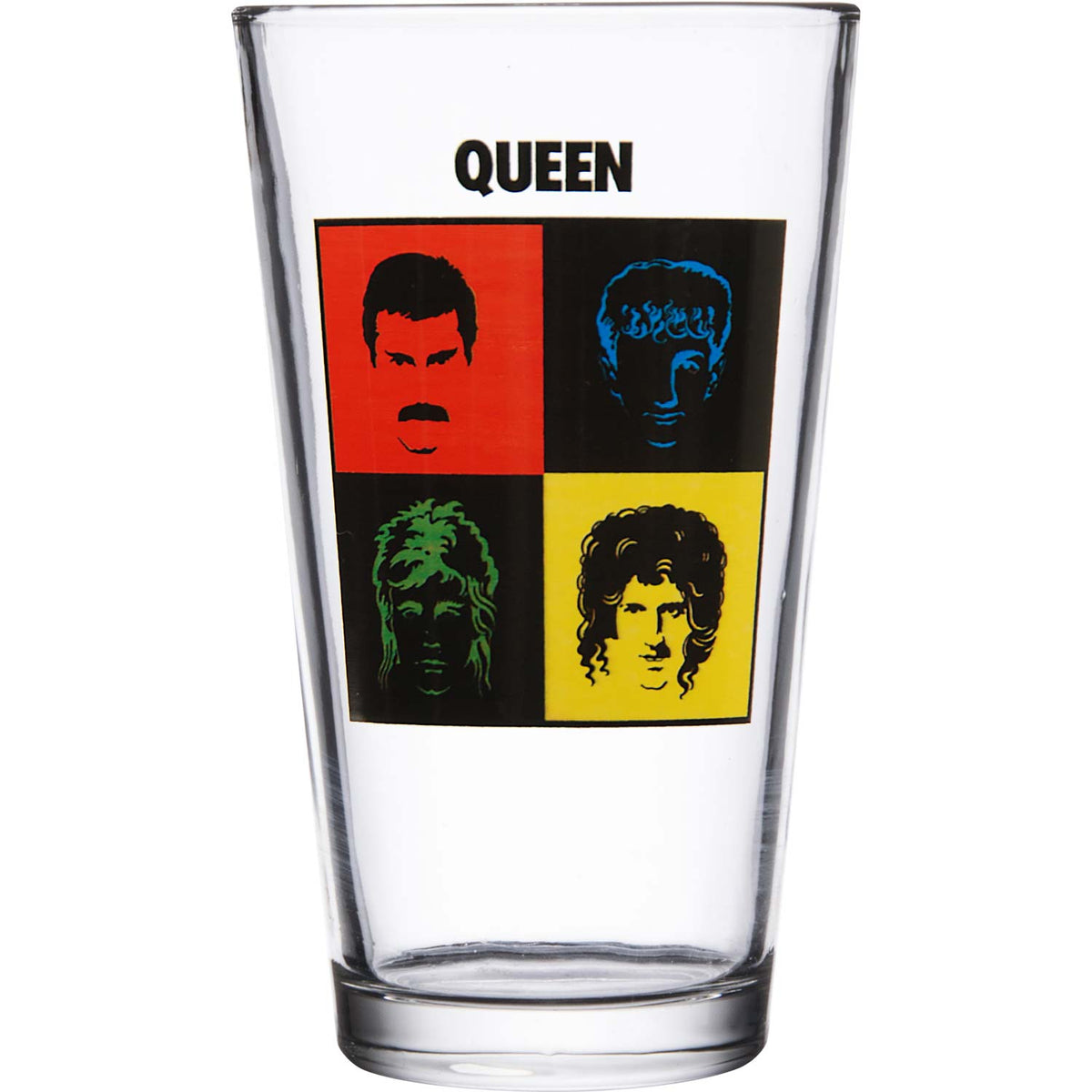 Queen Hot Space Faces Highball Glass Pint Glass Front