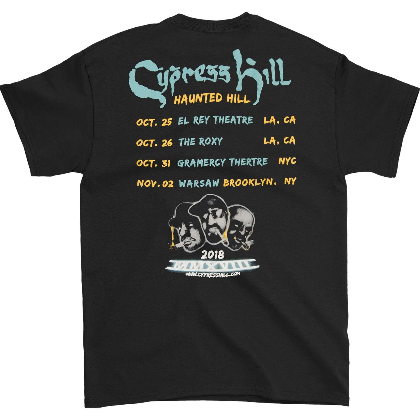 Cypress Hill 2018 Tour T-shirt Back