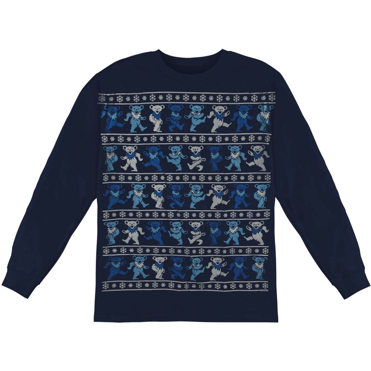 Grateful Dead Dancin Bear XMas Sweater Long Sleeve Front