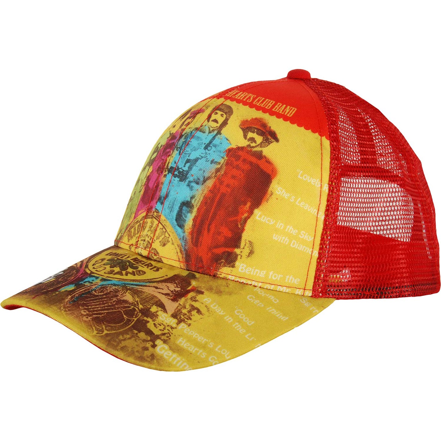 Beatles Sgt Pepper's Lonely Hearts Club Band Yellow Baseball Cap Front