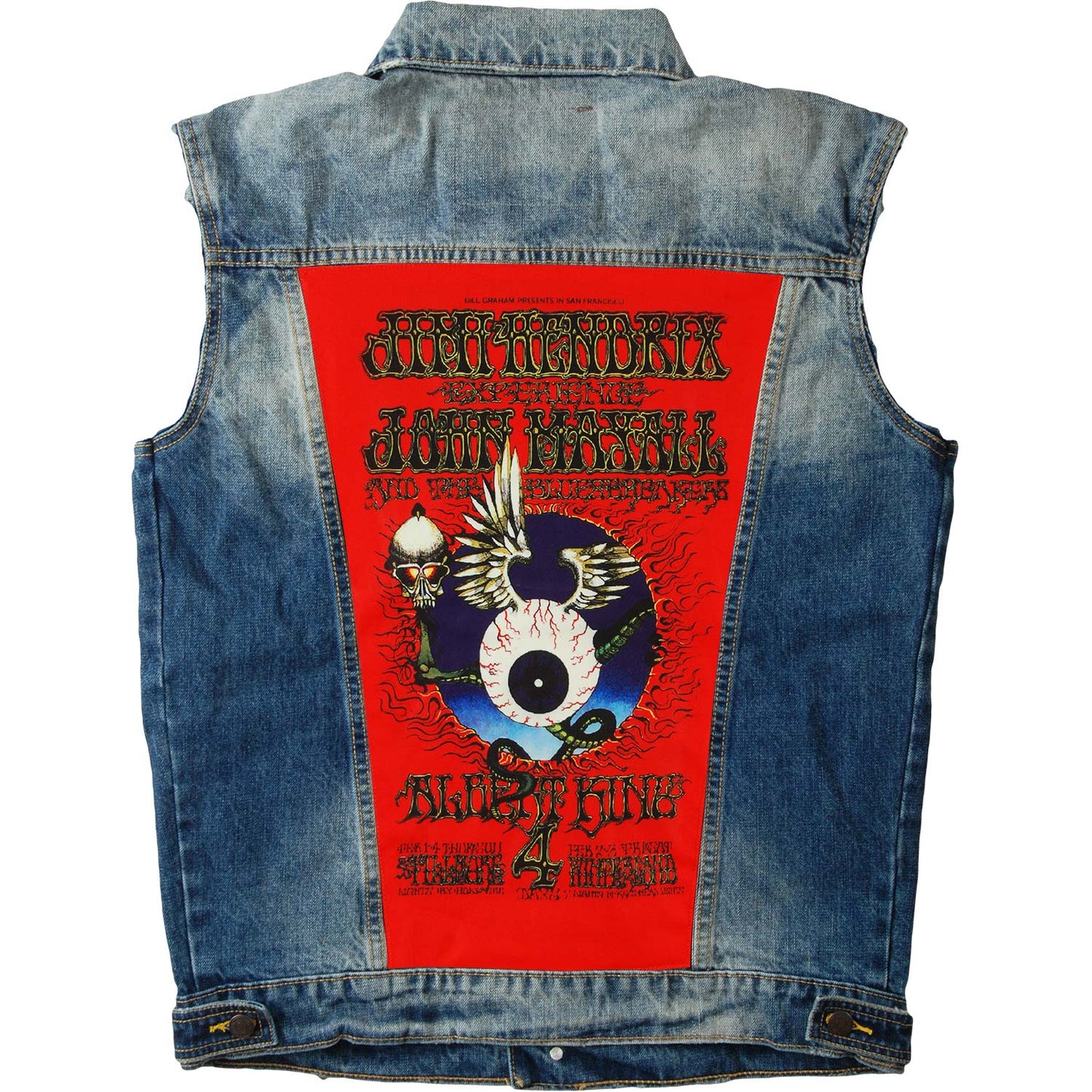 Jimi Hendrix Flying Eye Vest Back