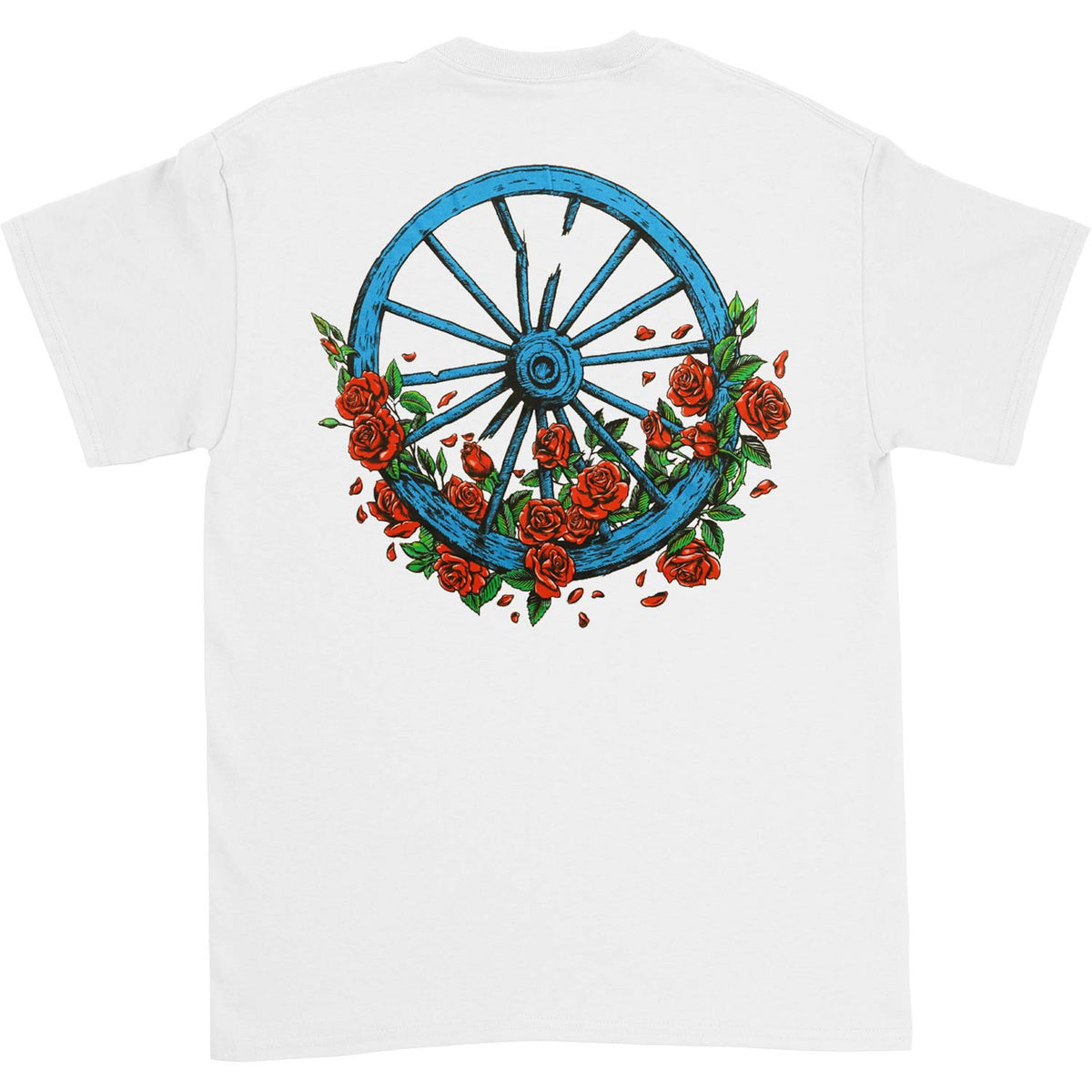 Grateful Dead Bertha Wheel & Roses Slim Fit T-shirt Back