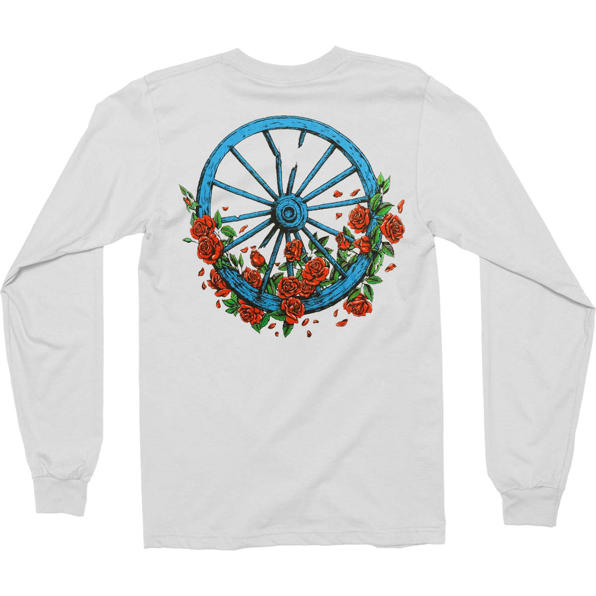 Grateful Dead Bertha Wheel & Roses Long Sleeve Back