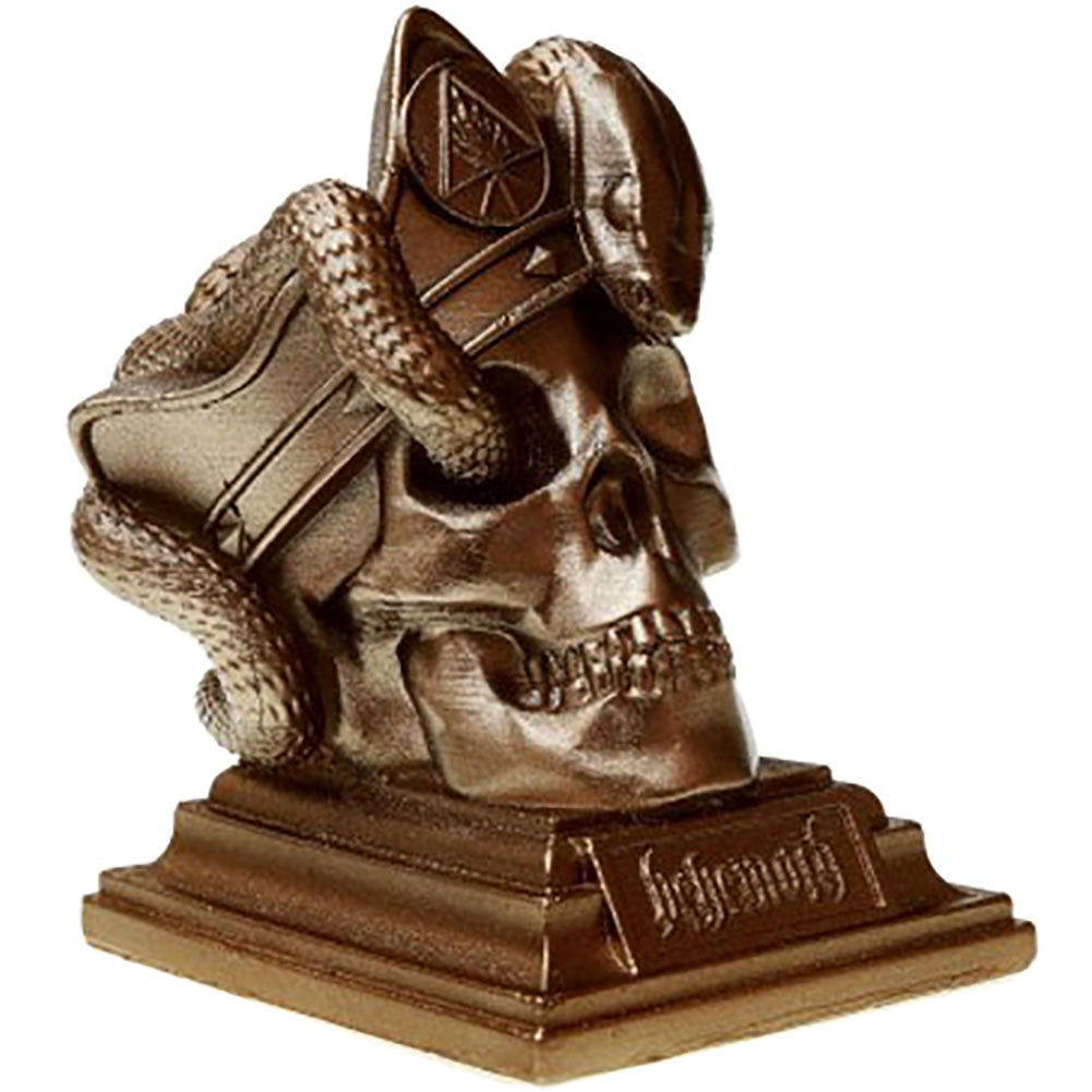 Behemoth Candle - The Unholy Trinity - Skull - Brass Candle Back