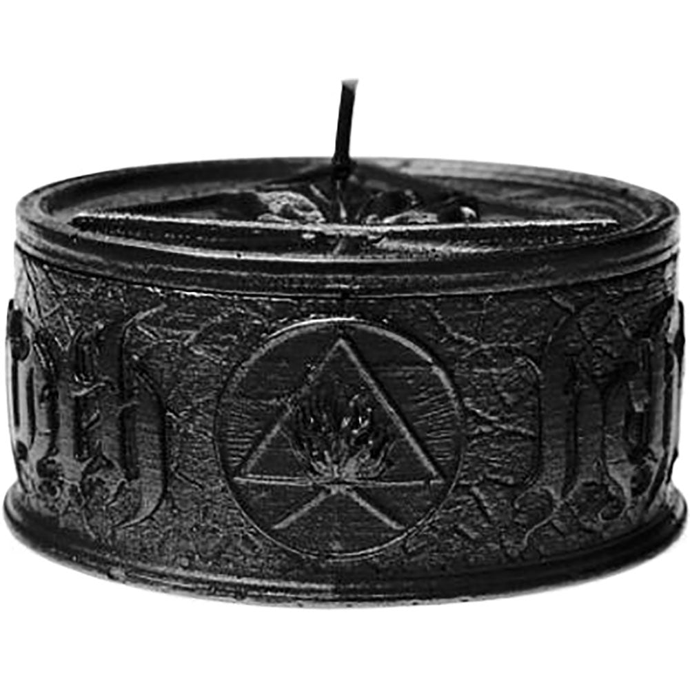 Behemoth Candle - The Unholy Trinity - Black Metallic Candle Back