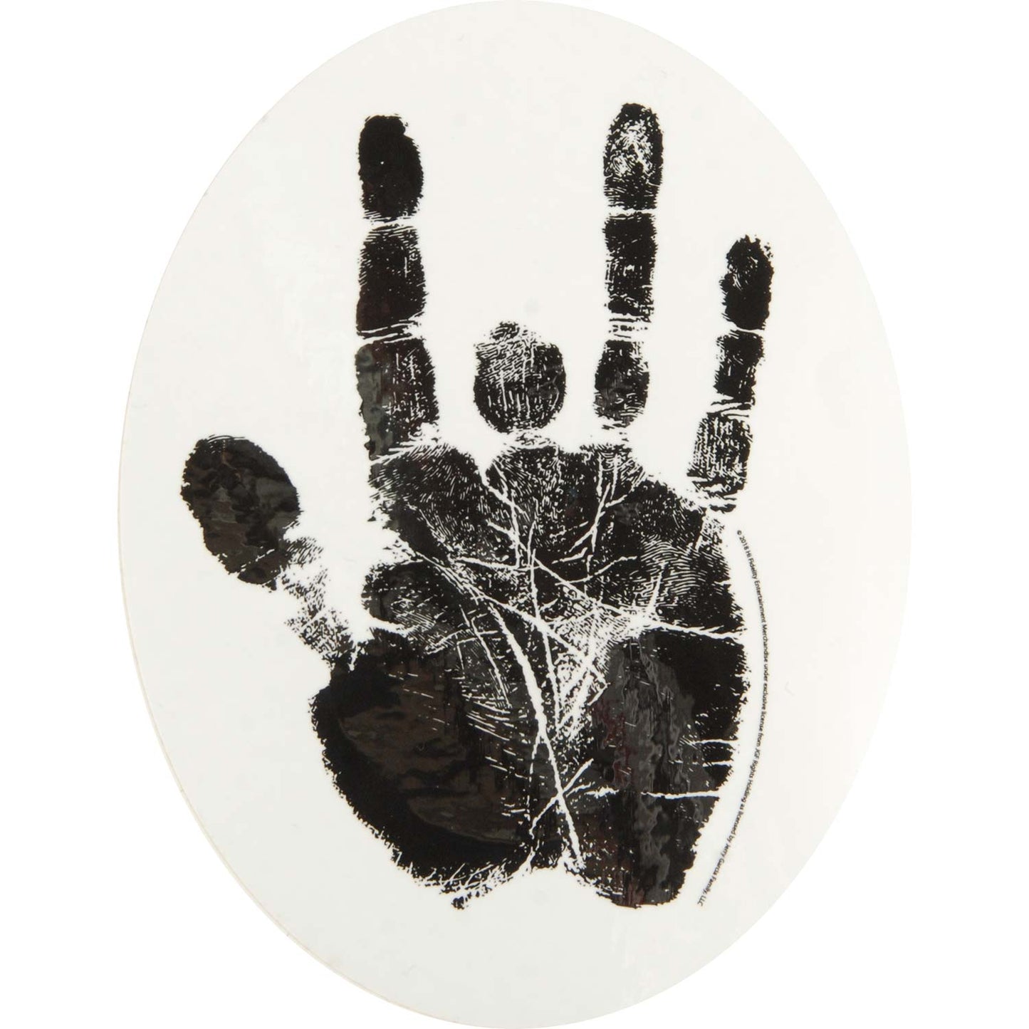 Jerry Garcia Black Hand White Sticker Sticker Front