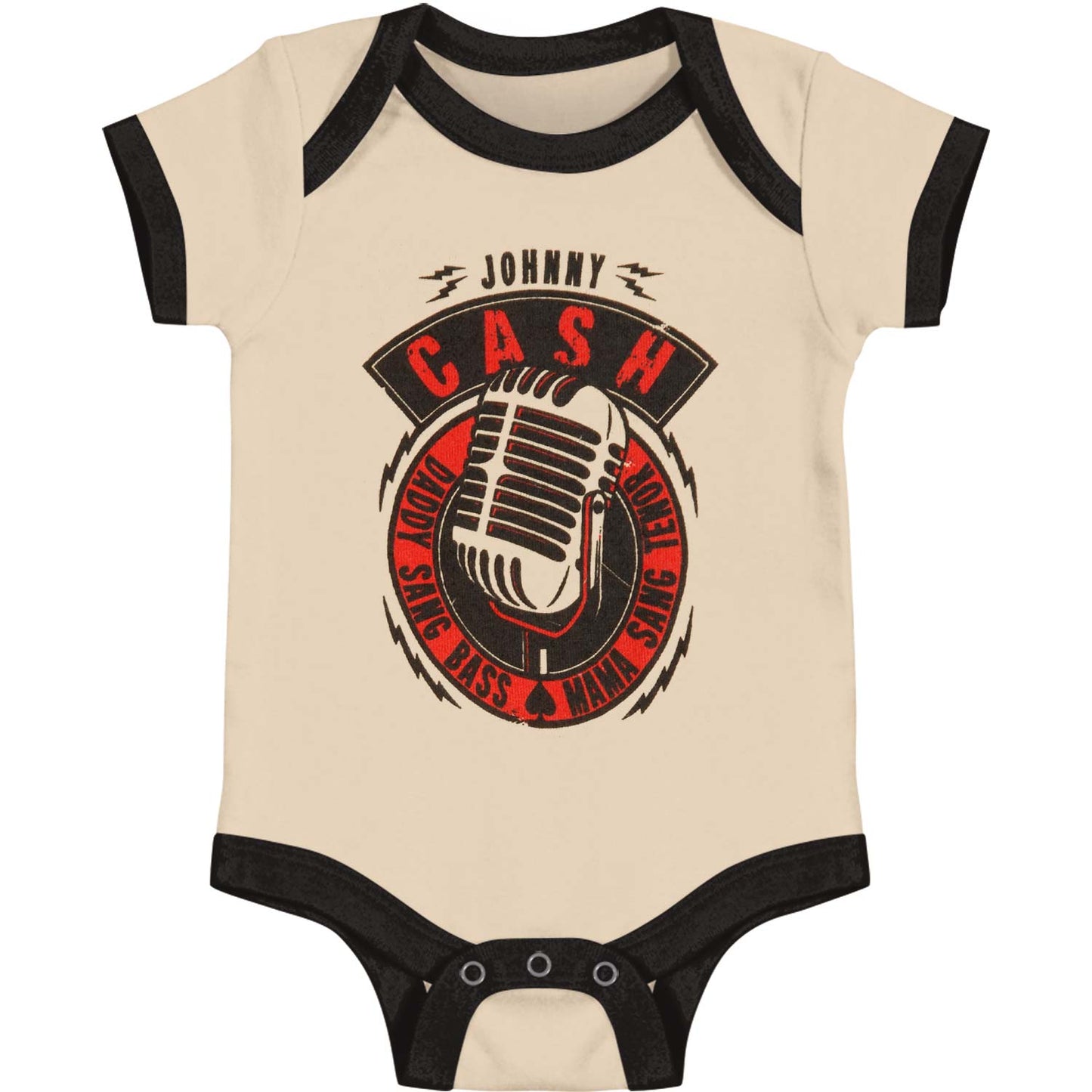 Johnny Cash Microphone Bodysuit Front