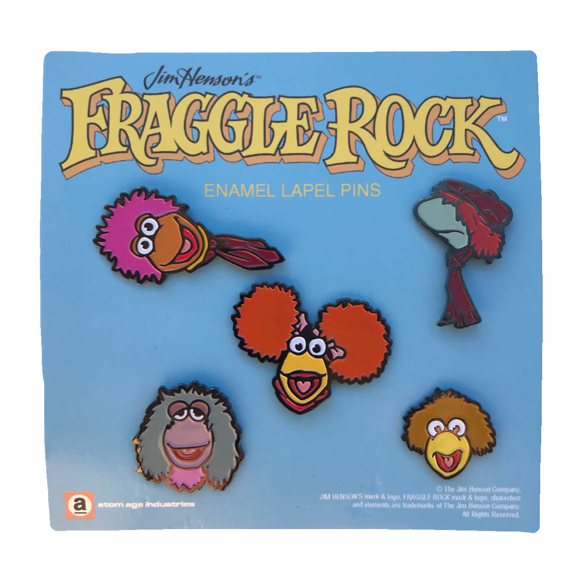 Fraggle Rock Enamel Pin Set Pin Badges Front