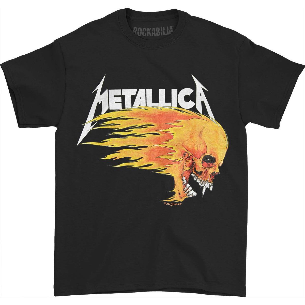 Metallica Flaming Skull T-shirt Front