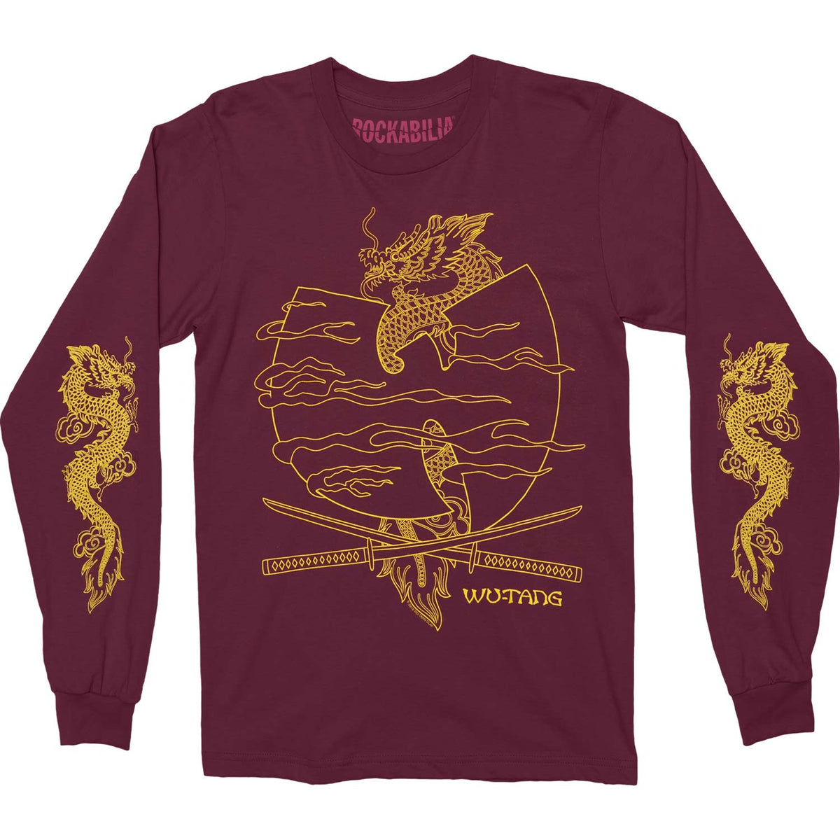 Wu Tang Clan Wu-Tang Crossed Swords Long Sleeve Front