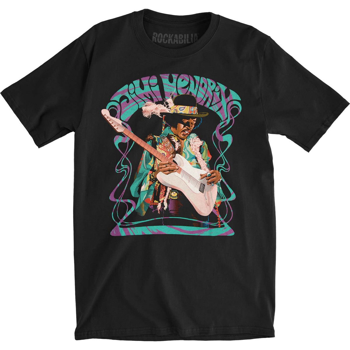 Jimi Hendrix Psychedelic Haze Slim Fit T-shirt Front