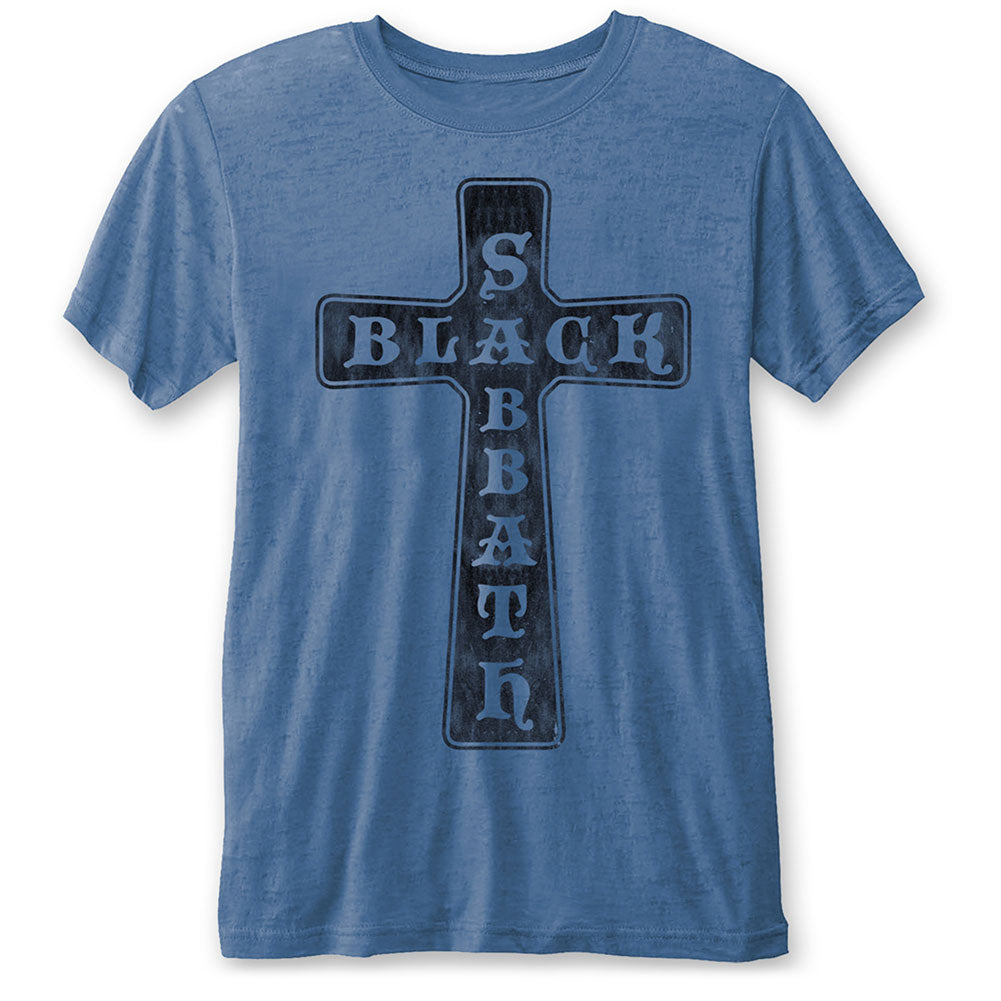Black Sabbath Vintage Cross (Burn Out) Vintage T-shirt Front