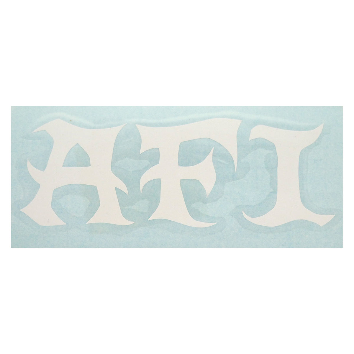 AFI Vinyl Cut Logo (White) Peel & Rub Sticker Front