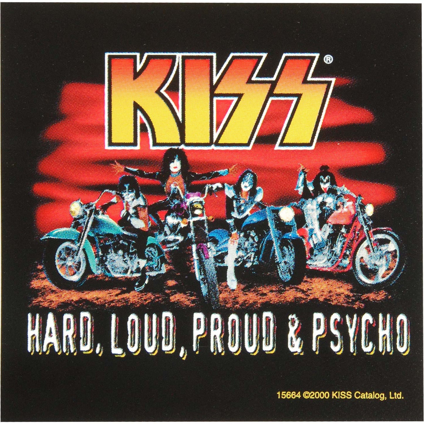 KISS Psycho Sticker Front