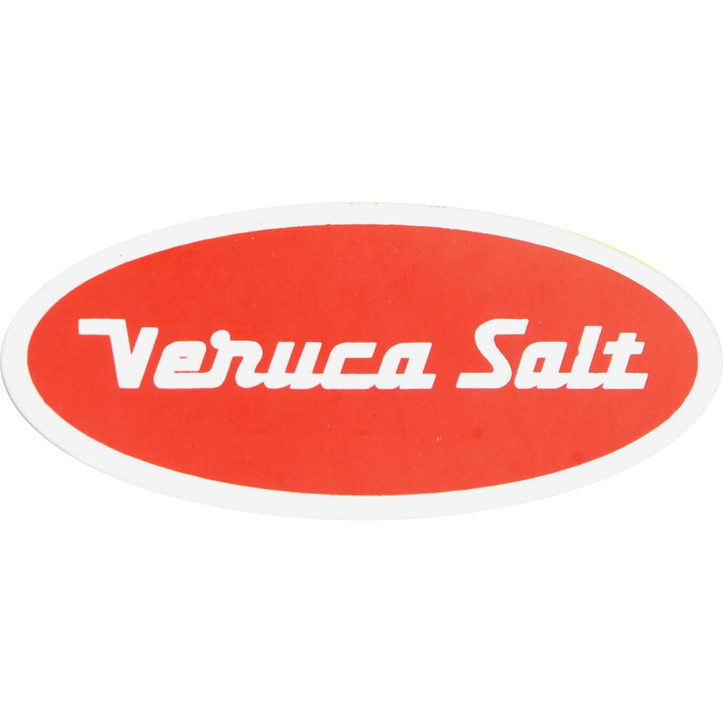 Veruca Salt Red & White Oval Logo (4" x 1.75") Sticker Front